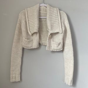 Cropped cardigan sweater